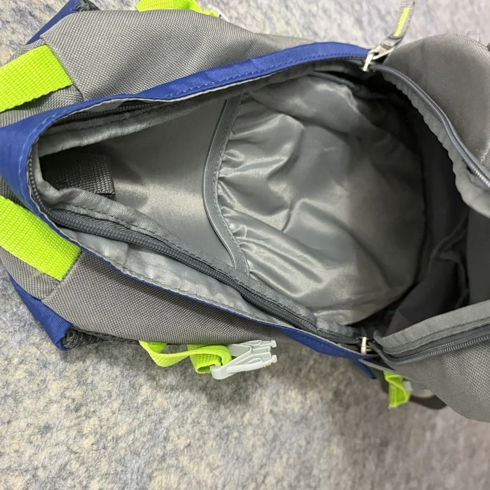 Outdoor Products 13L Hydration Backpack 2L Bladder Hiking Bike Blue Gray